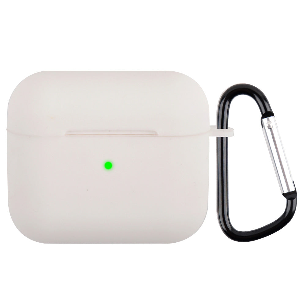 Plně ochranný silikonový kryt na sluchátka odolný proti poškrábání s karabinou pro Apple AirPods 3 Plně ochranný silikonový kryt na sluchátka odolný proti poškrábání s karabinou pro Apple AirPods 3